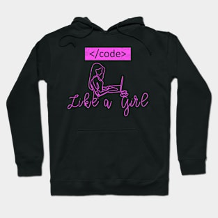 Code like A Girl Hoodie